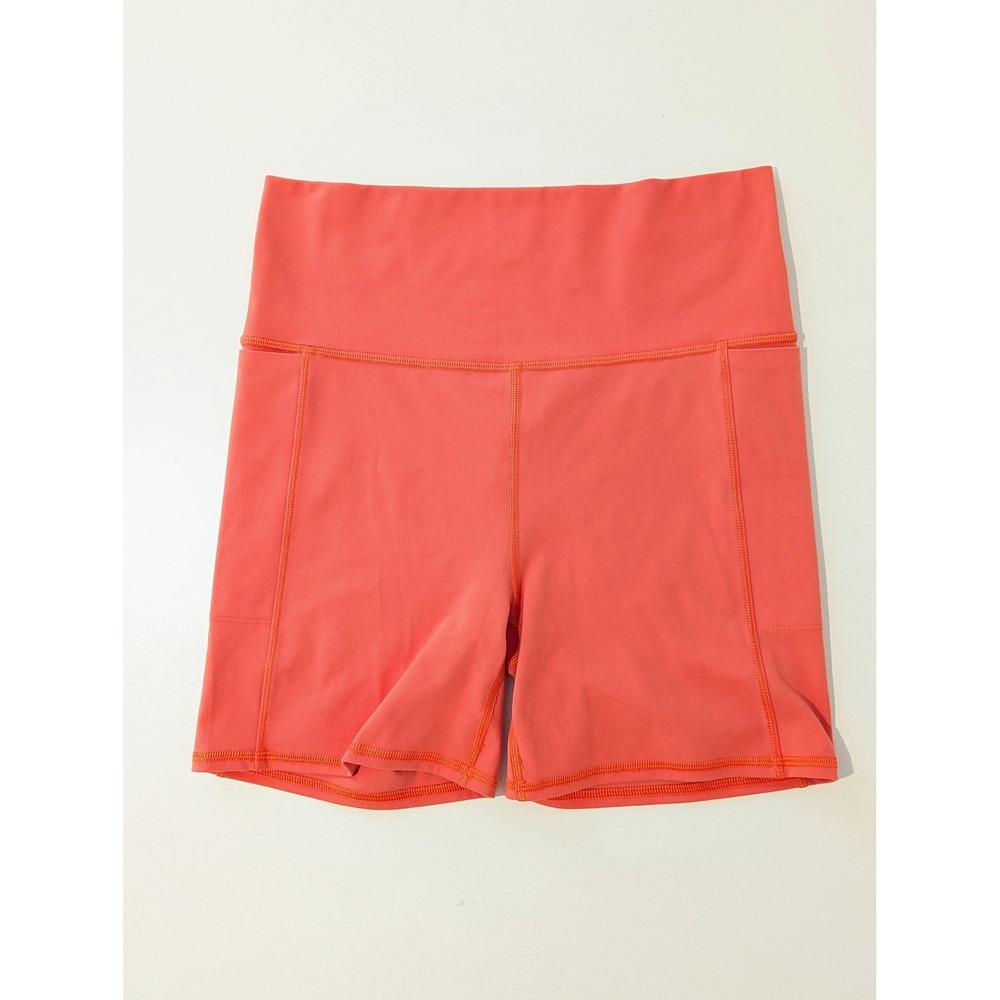 Vuori Studio Short High Rise Bike Shorts Coral Women Medium VW390 EUC